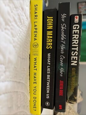 Assorted Paperback Thrillers - Yellow & Black Spines